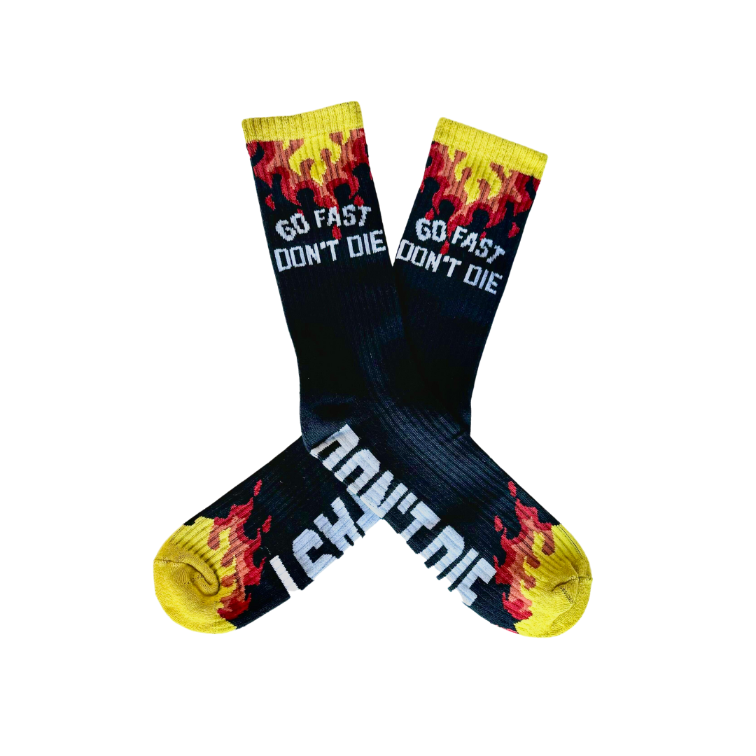 GFDD El Fuego Diablo Socks – Go Fast Don't Die GFDD El Fuego Diablo Socks – Go Fast Don't Die
