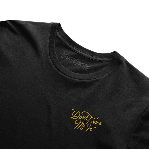 Don't Fence Me In Tee Black/Gold