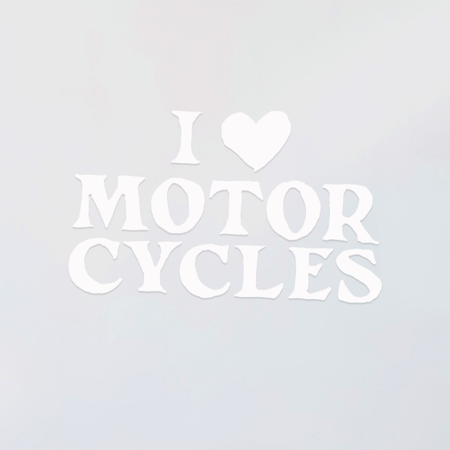 I Love Motorcycles Decal