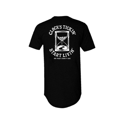 Clock's Tickin' Tee Long Body Black