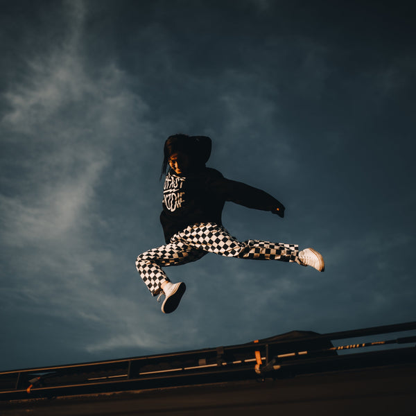 GFDD X Cookman Checkered Chef Pants Go Fast Don't Die