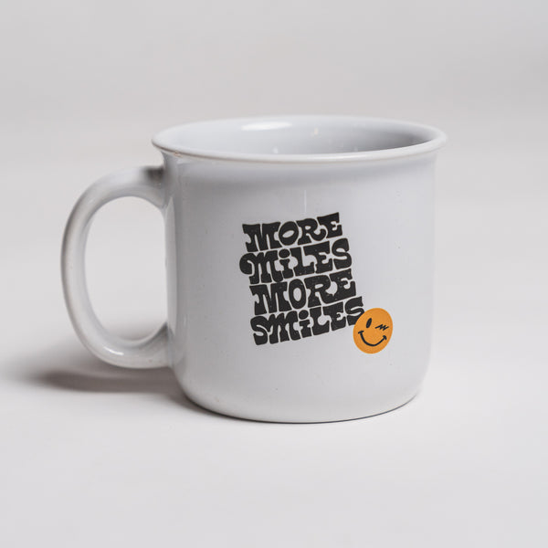 More Miles More Smiles Ceramic Camp Mug