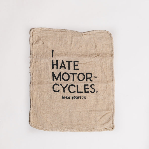 I Hate Motorcycles Mechanics Shop Towel