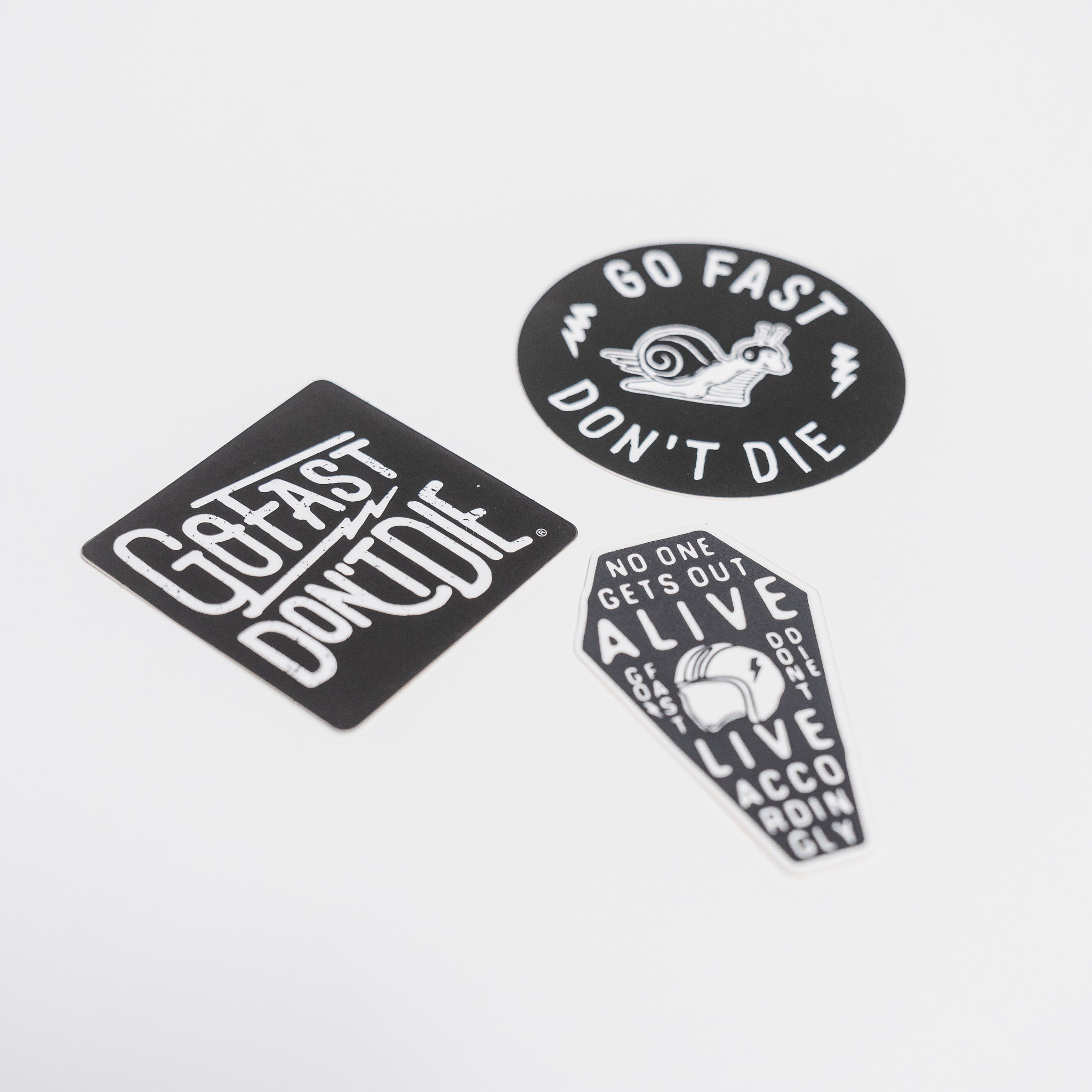 GFDD 3 Sticker Pack – Go Fast Don't Die
