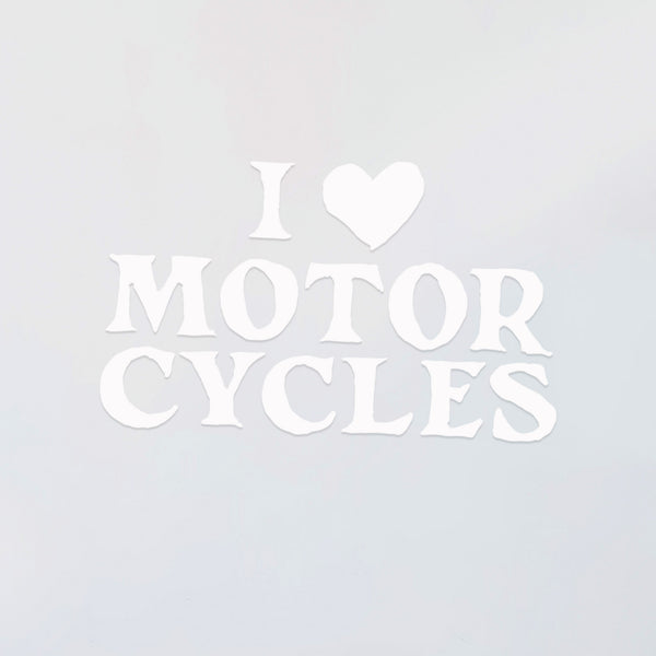I Love Motorcycles Decal